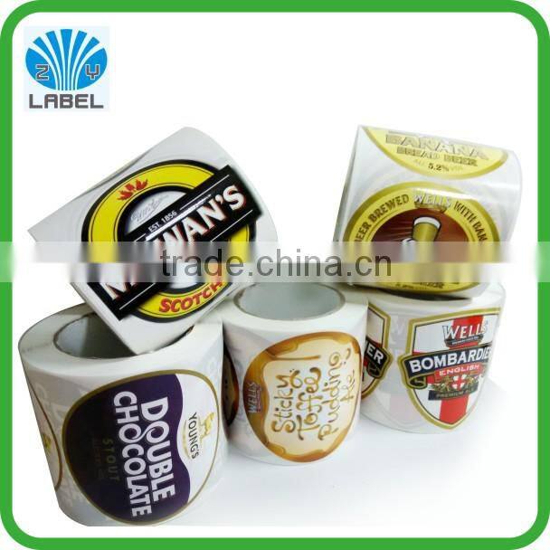 manufacturer glossy sticker with custom printed,vinyl waterproof glossy stickers with logo printed