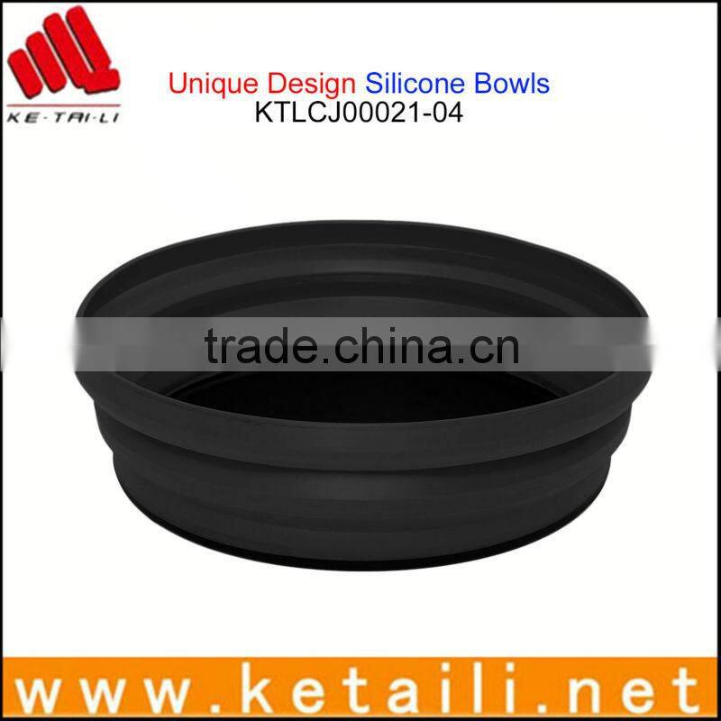 Good quality silicone folding washing up bowl, microwave safe silicone bowls