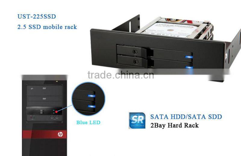 2.5" SATA SSD/HDD Mobile Rack with Trayless Hot Swap LED indicator