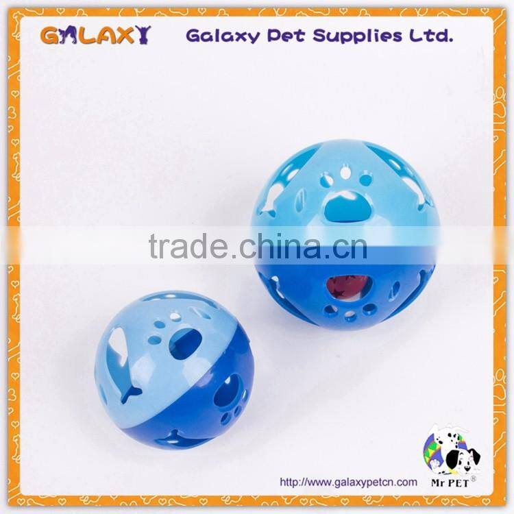CT8629 Plastic balls with bell for pets/cheap toys for cats/pet toy ball with ring
