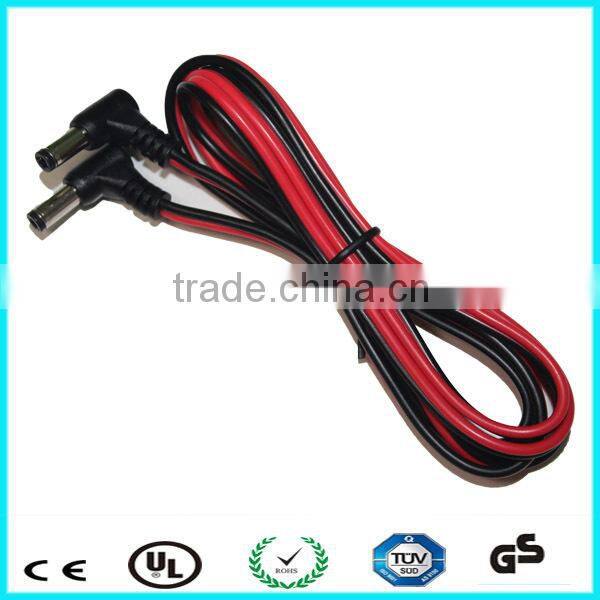 5.5 2.1 mm male right angle dc power cable