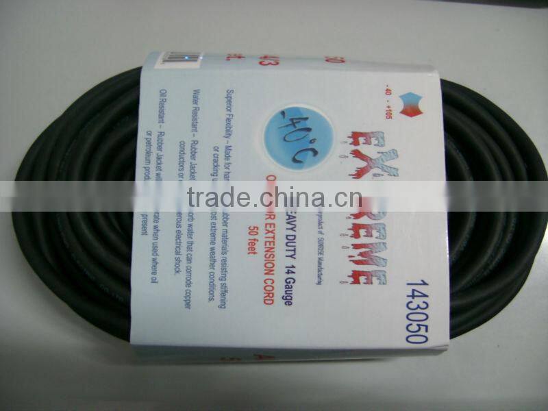 US Heavy Duty Extreme weather cold oil resistant extension cord SJTOW