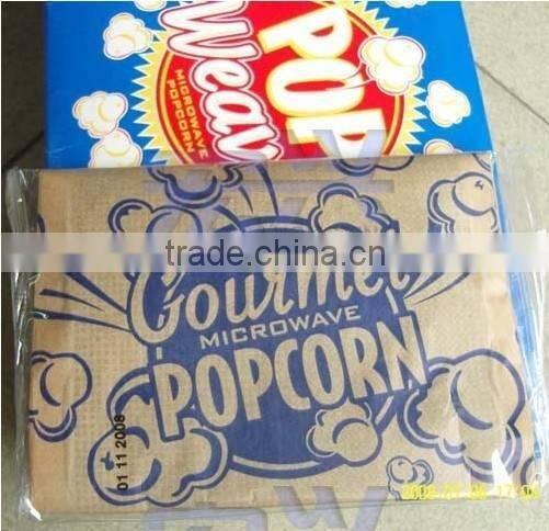 Automatic microwave popcorn pouch filling and sealing packing machine