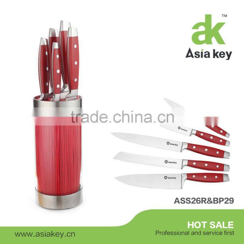 Beautiful design exclusive line handle knife set with scissor