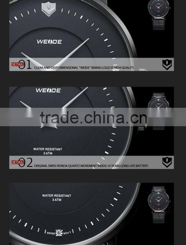 WEIDE Brand WG93001factory price watch french leather watch strap
