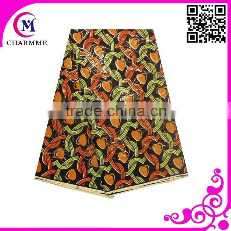 african wax fabric guangzhou cotton wax fabric wholesale price super wax with sequins