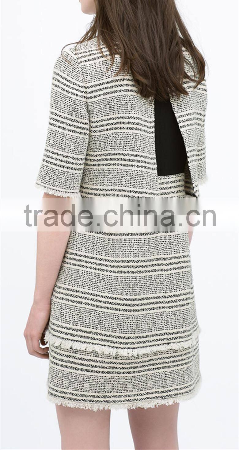 2015 summer jacquard round neck with back opening fashion and casual dresses - SYK15019