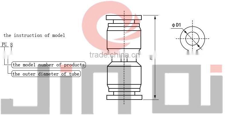 factory price air tube quick plastic fitting