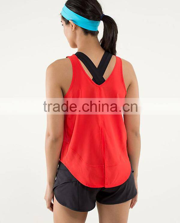 wholesale 95% cotton 5% spandex red sexy ladies tanktop