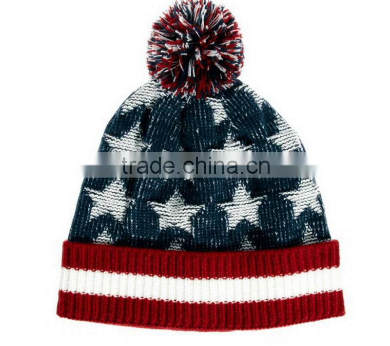 men knitted flag winter hats