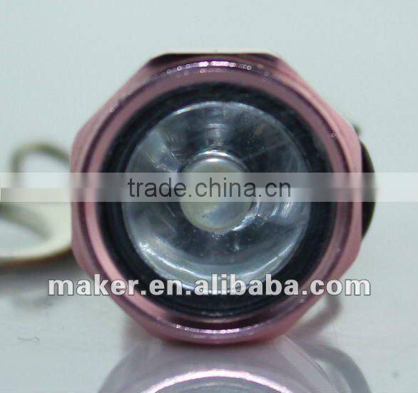 1 LED Mini Keychain, Clip Aluminum flashlight