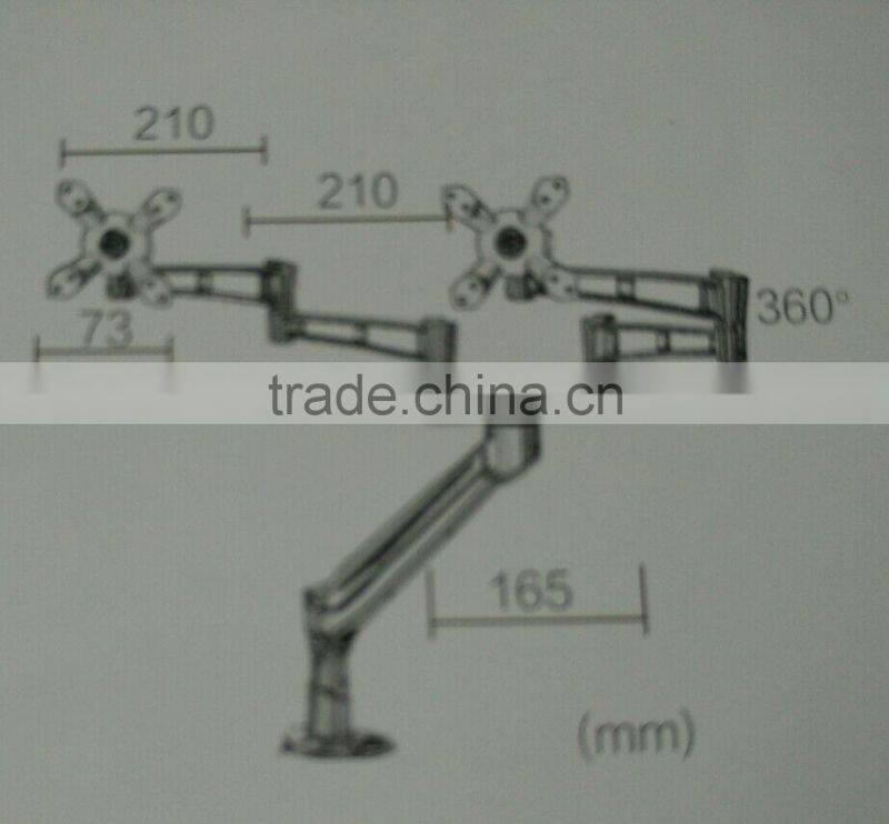 Spring-assisted desk monitor arms durable aluminum monitor arm bracket
