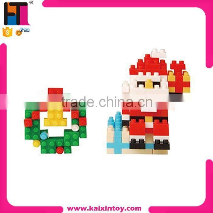 New arrival Santa Claus kids educational ABS plastic DIY micro building block toy