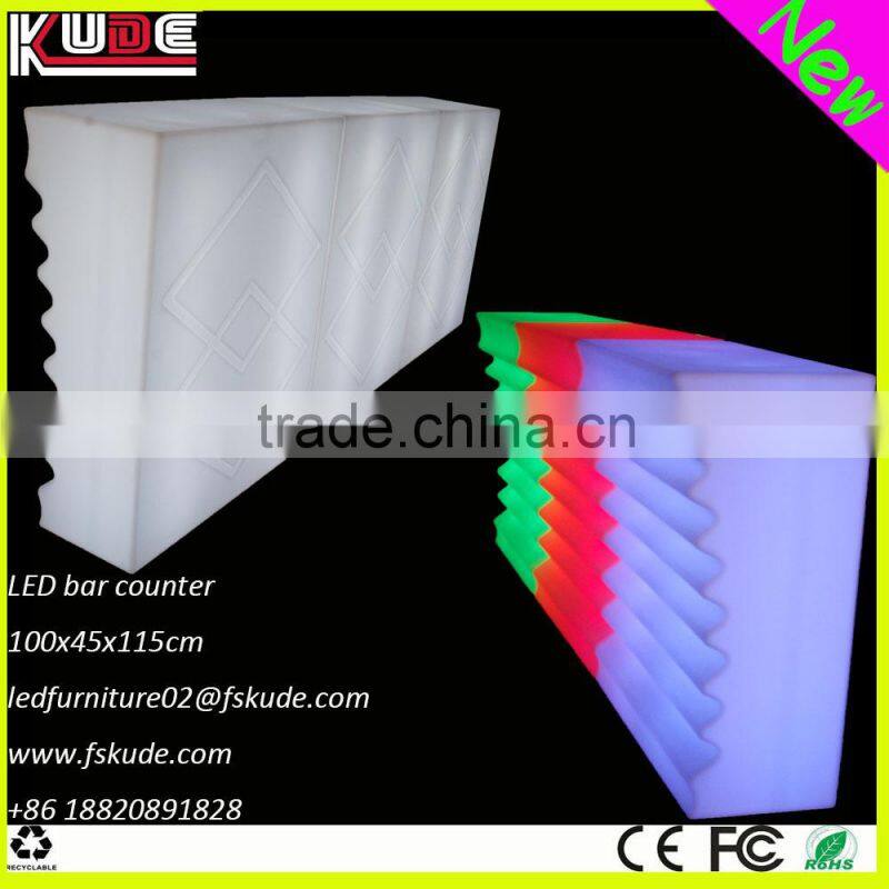 New bar counter design/illuminated LED bar counter/LED bar table for night club