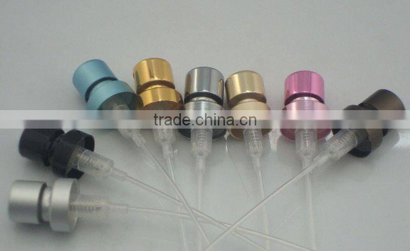 Different size gold aluminium perfume crimp pump for perfume bottle