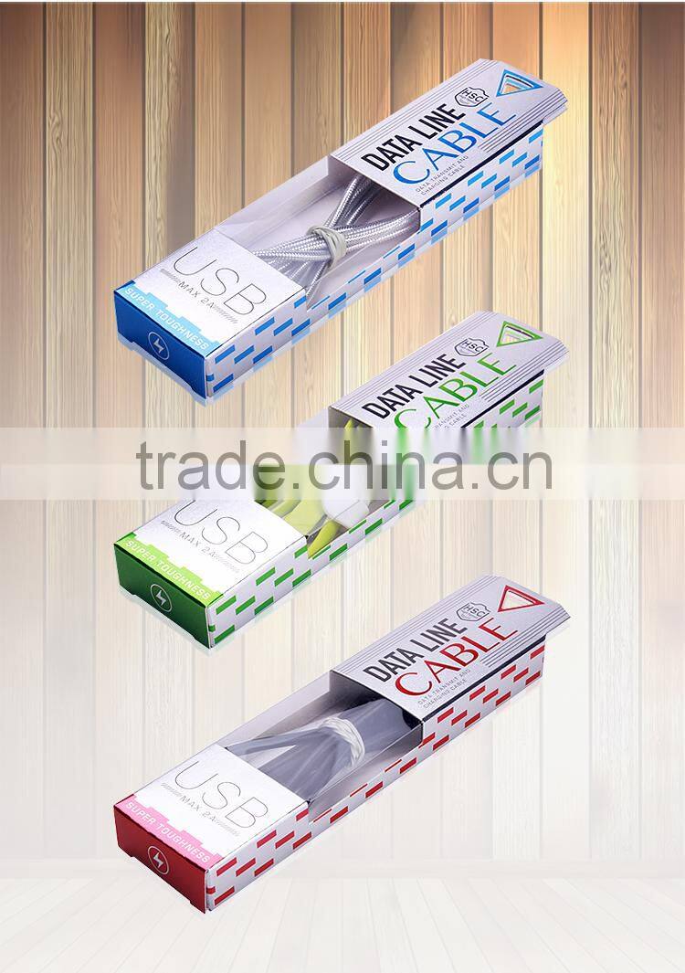 printed custom retail folding cable package