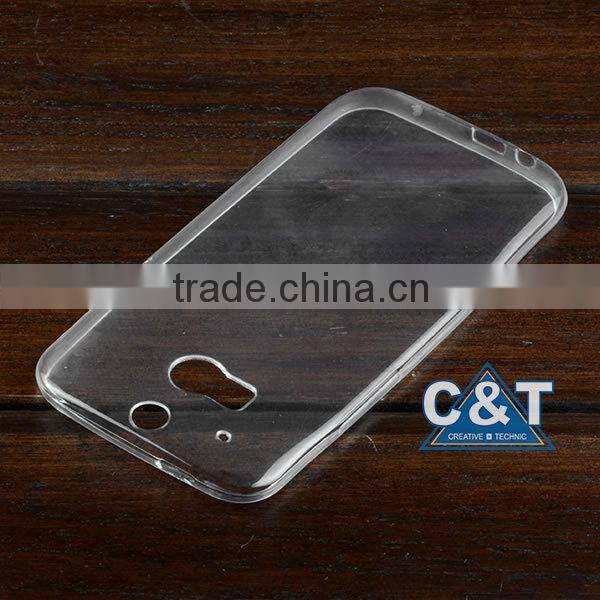 C&T Super Thin 0.3MM Clear SoftGel Flexible TPU Case for HTC One Smart Phone M7