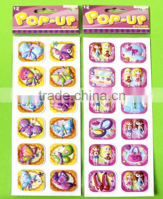 Embossed sticker Pop up sticker _ Butterfly_Girls