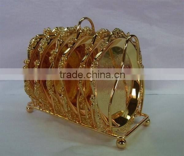 round plate modern design silver platter metal plate Serve up entertaining breakfast collect mails for hotel household