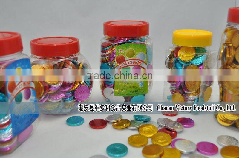 Colorful Coin Chewing Gum