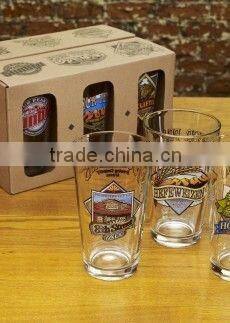 factory wholesale FDA grade colored pint glass pub glass set