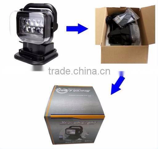 Car Motorcycle black square 50w/10pcs*5w spot LED headlight