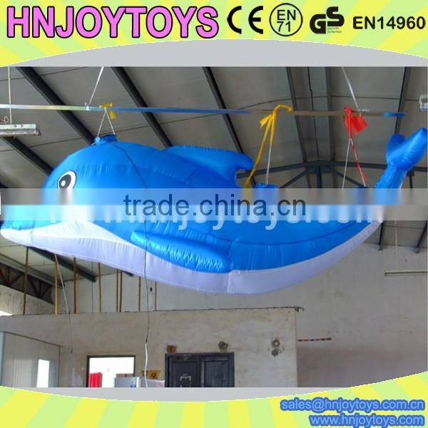 Led lighting giant inflatable dolphin for party