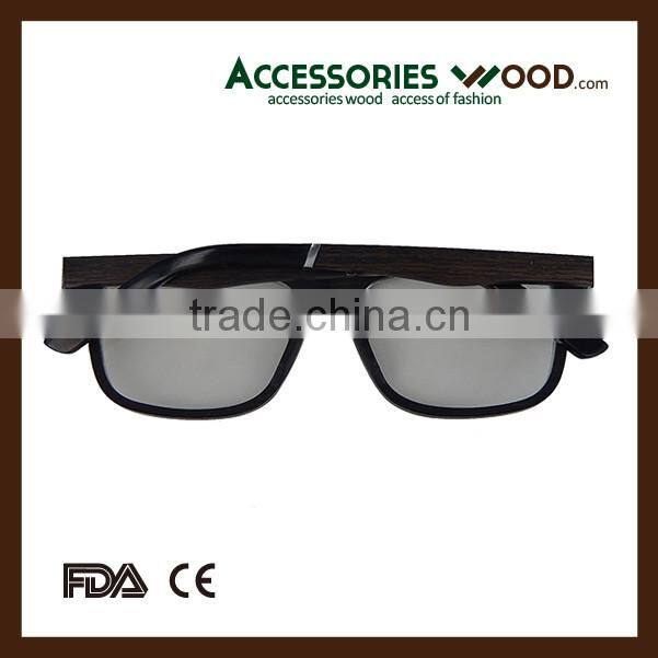 2016 Men Fashion Eyewear Ebony Wood Sunglasses and Customized Logo