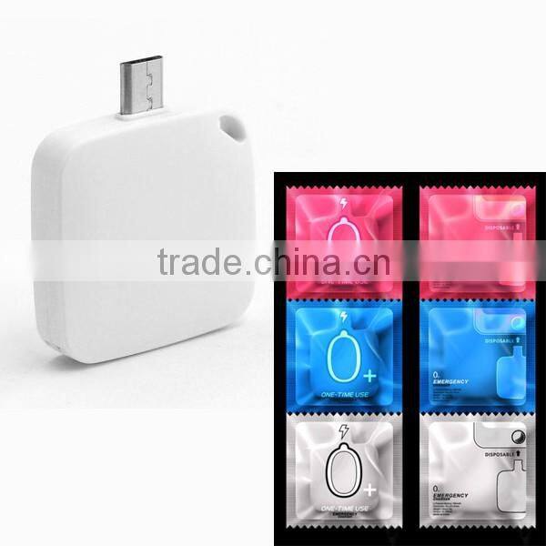 mini portable 1000mah disposable power bank promotion gift