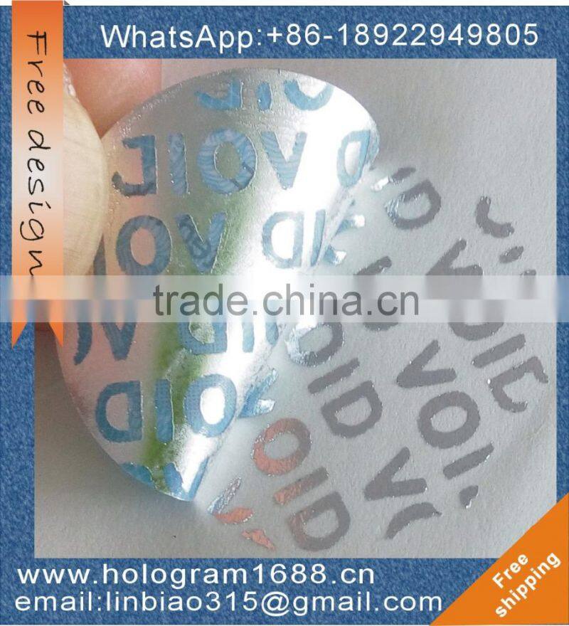 VOID warranty tamper evident hologram silver void hologram sticker