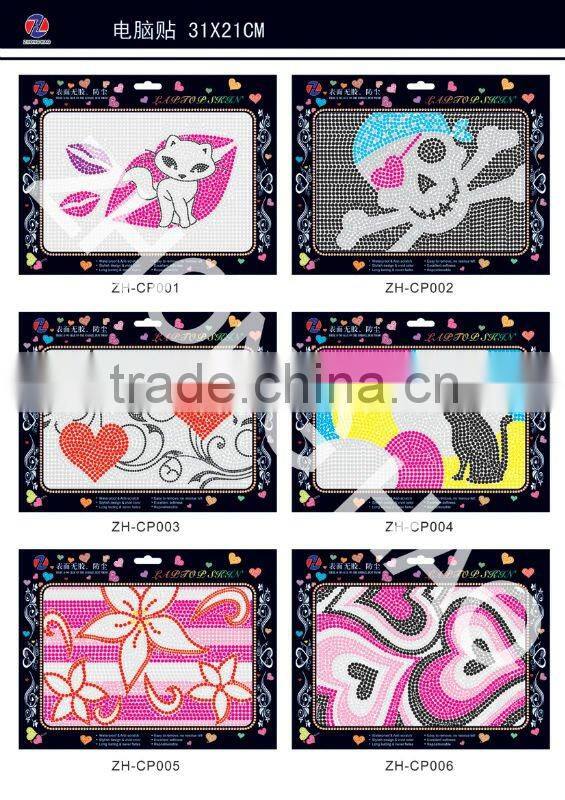 rhinestone laptop colourful skin