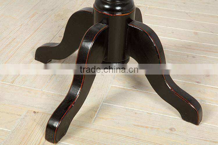 country style country side wood black tea table