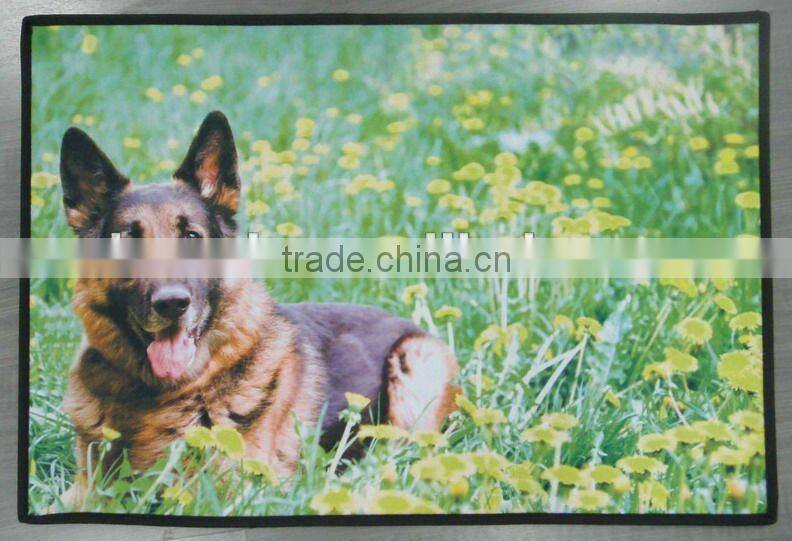 animal design transfer printed door mat