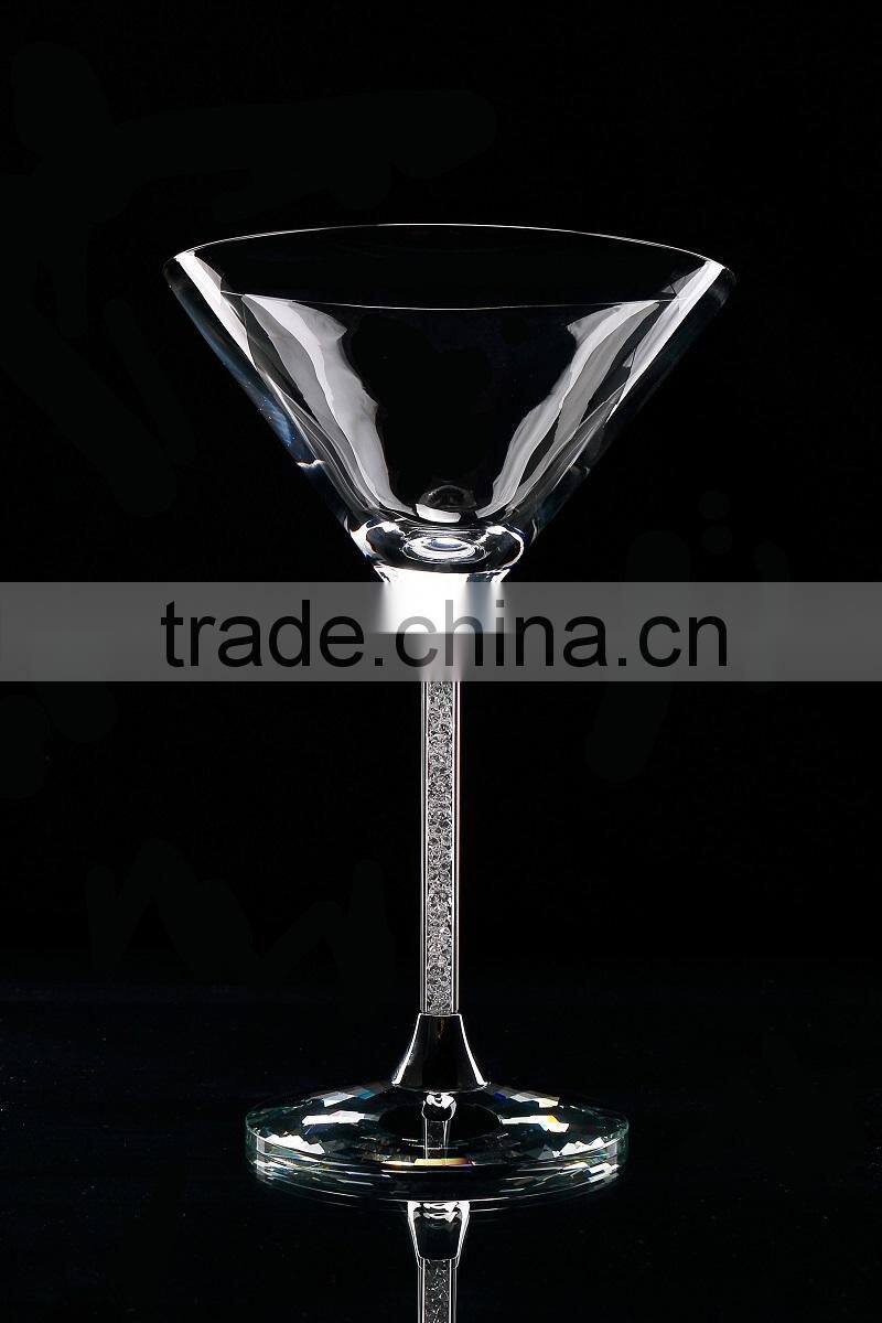 2015 new design lead free clear crystal 230ml cocktail glasses