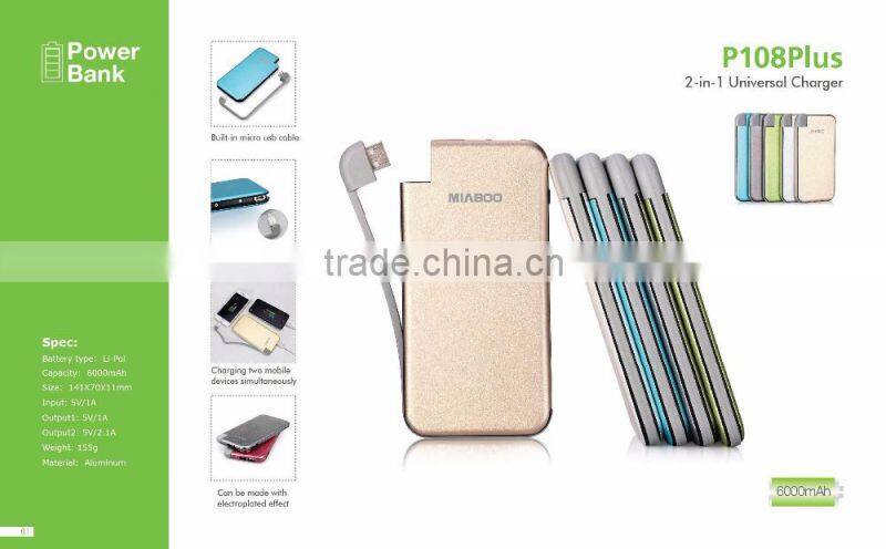 Shenzhen Factory price usb portable power bank, 2000mAh-3000mah power banks with customized capacity and full color logo charger