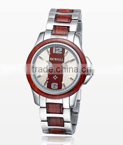 2016 Top LuxuryW Quartz wood and Stainless Steel watch