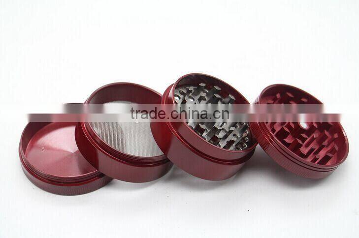 portable herb grinder 4 parts wholesale herb grinder, Zinc Alloy , Mixed Colors, custom available