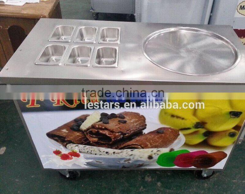 single pan fried ice cream roll machine ice cream roll machine flat pan