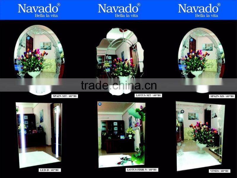 High quality best selling round mirror with 100% natural wood frame