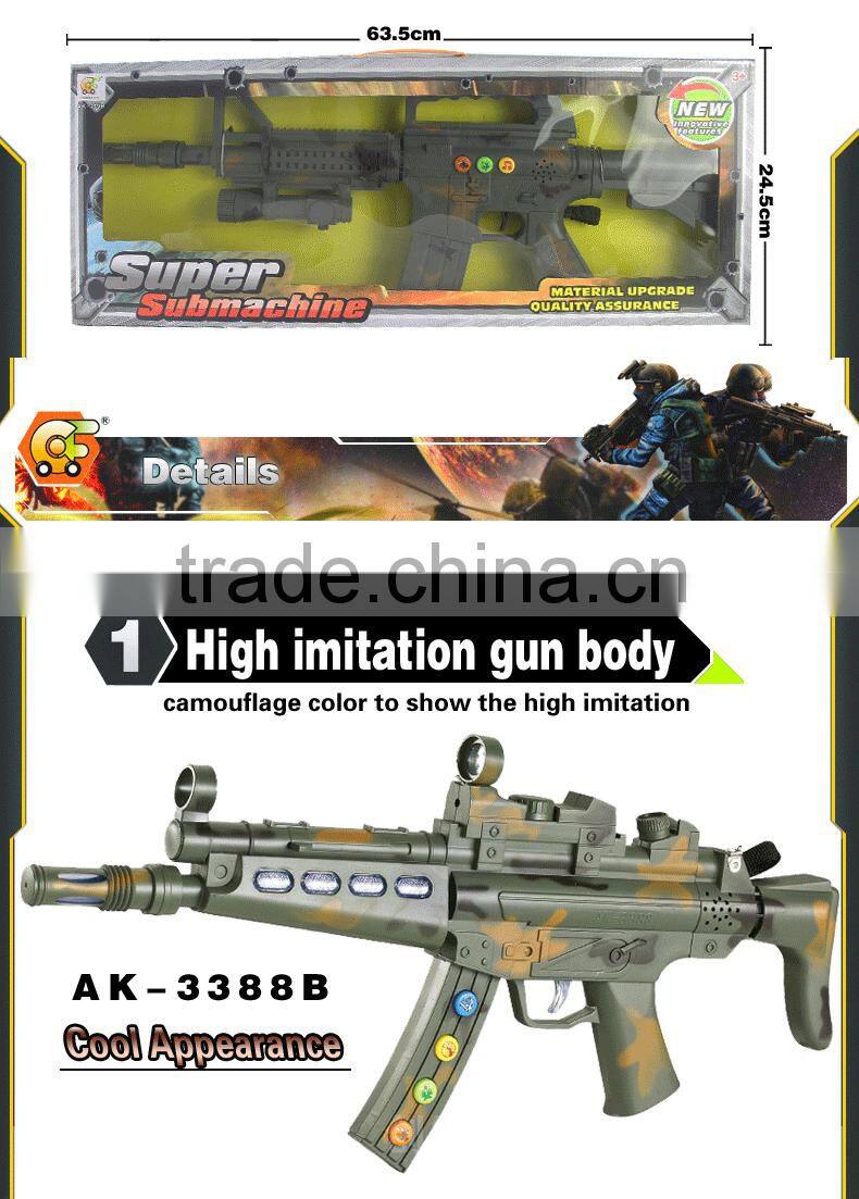AK-3388B Chico de juguetes--BO infrared sound gun toys for kids promotion gift toys for sale