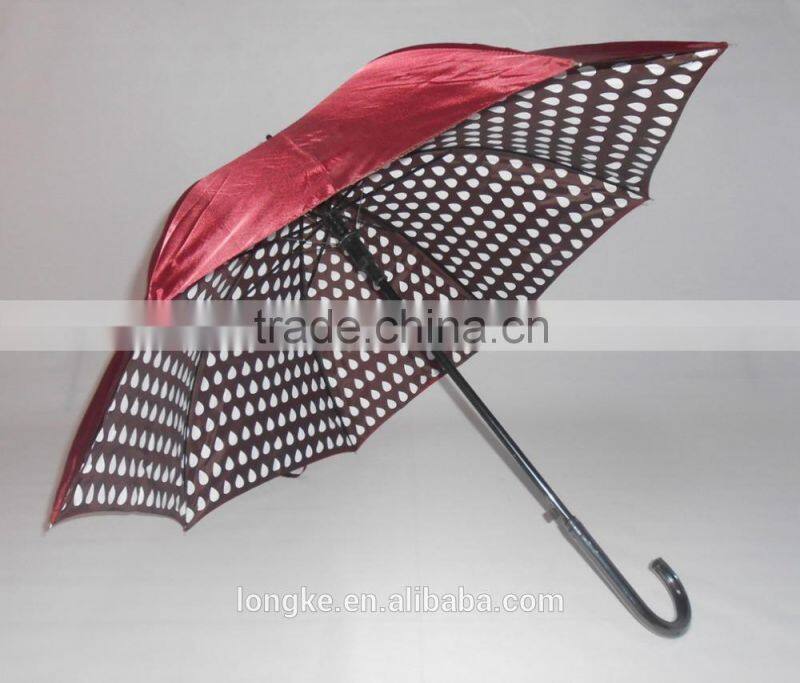 double layer straight shaft umbrella with water drop design