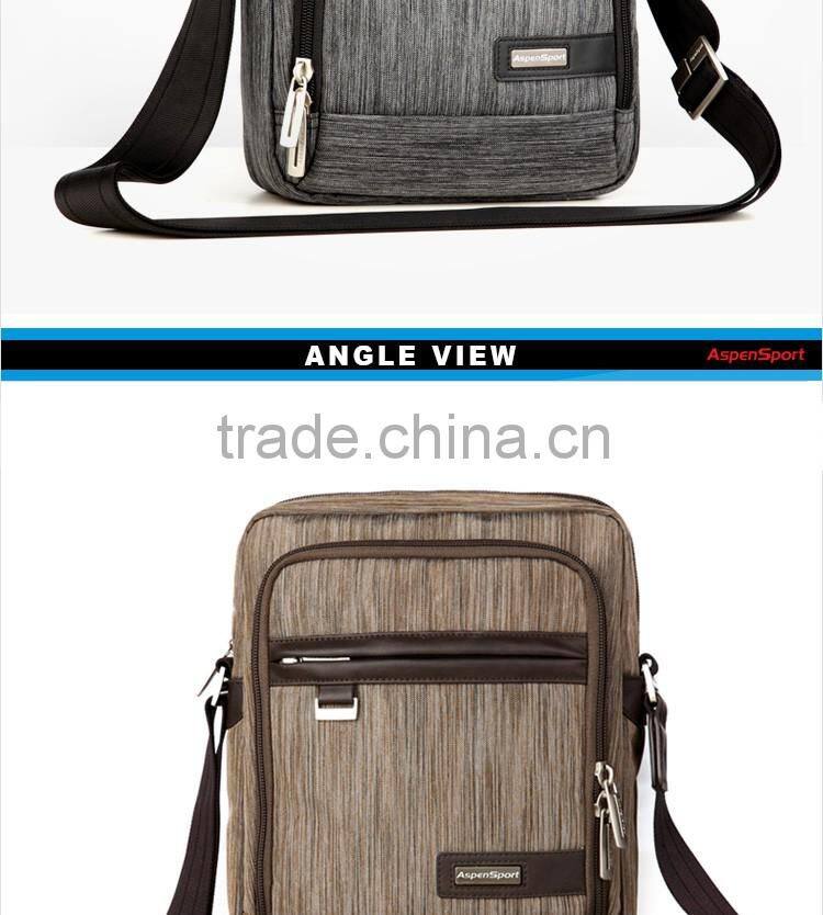 Fashionable 600D messenger bag for men with ipad compartment