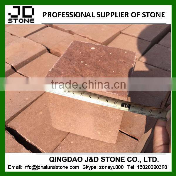 honed red sandstone tile for outdoor paving