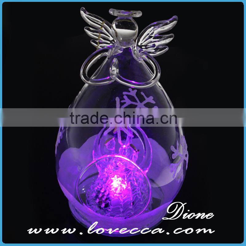 Indoor fashion transparent glass dome christmas tree decorations