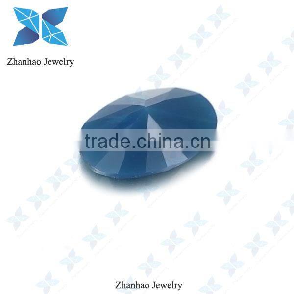 beautiful colored wax setting oval shape nano crystal glass stone