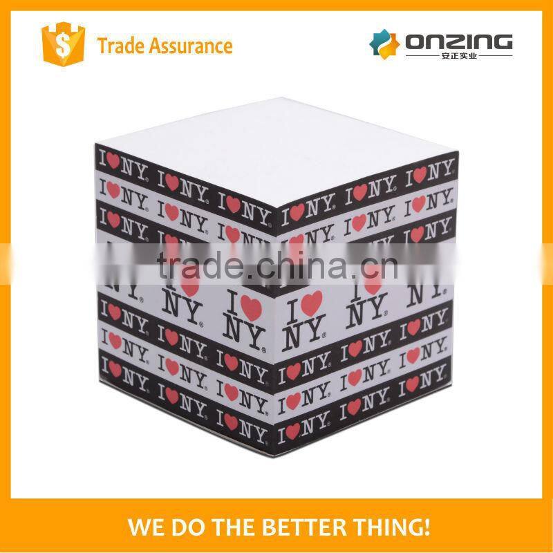 Cube shape white paper tear off memo cube sticker notepad