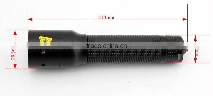 0.5w aluminum flashlight zoom glow flashlight