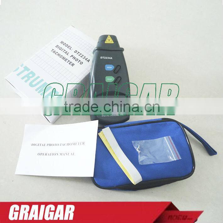 Photoelectric digital tachometer DT2234A non-contact laser RPM meter