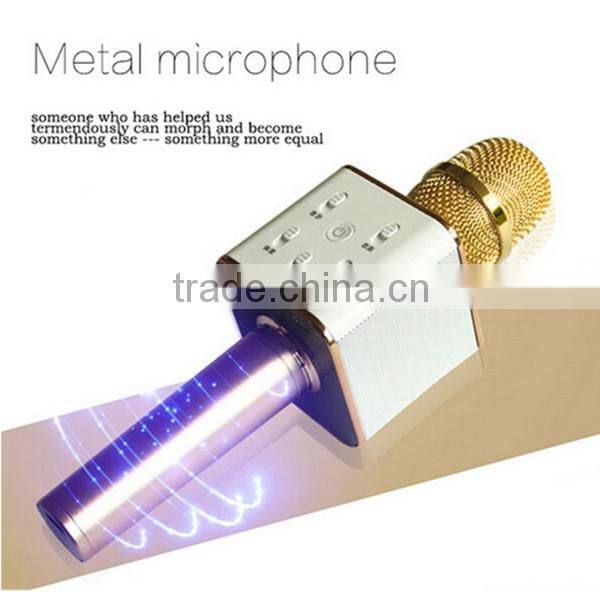 bluetooth wireless speaker handheld microphone for karaoke singing q7 microphone