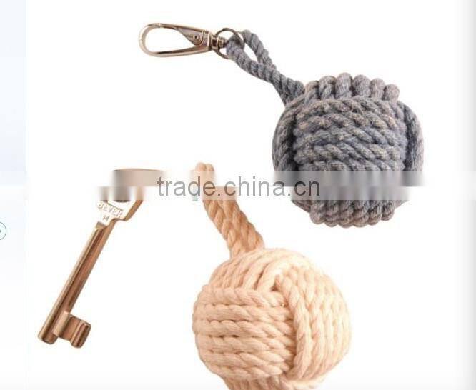 monkey fist /cotton keychain